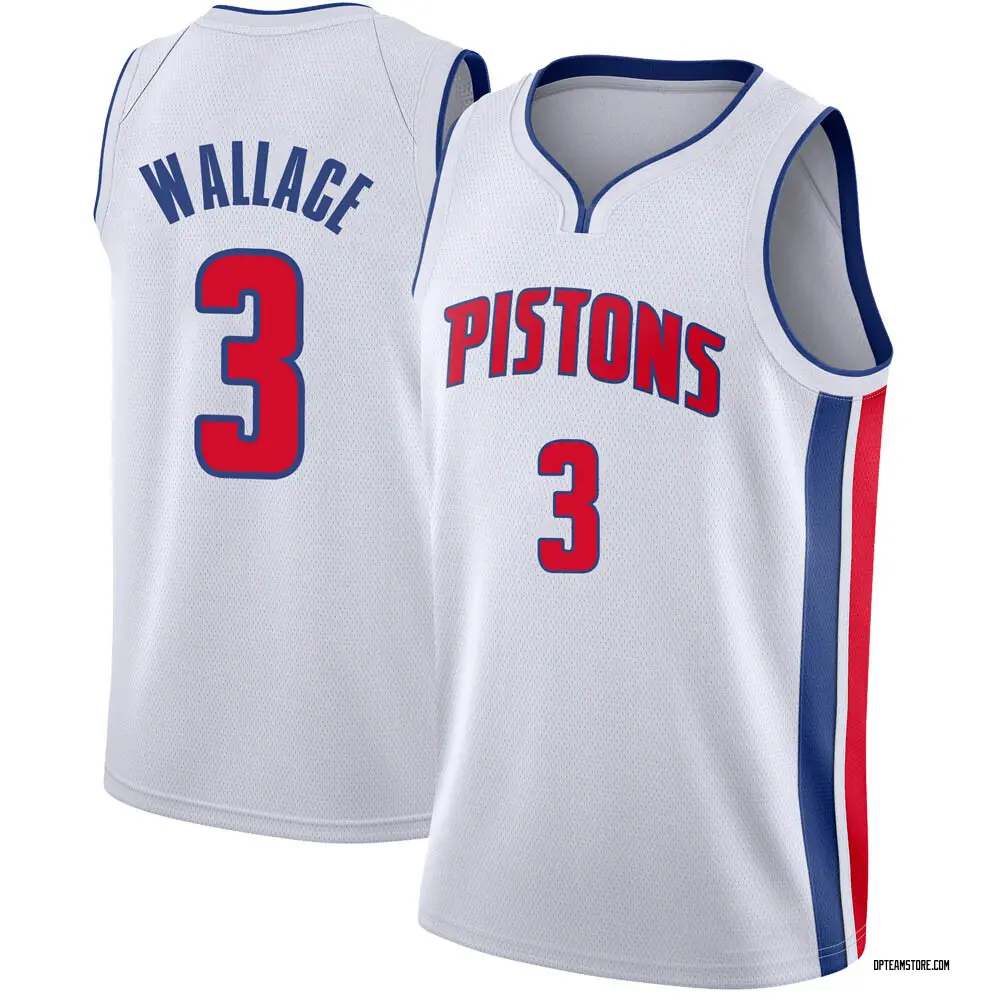 Men's Ben Wallace Detroit Pistons White Jersey - Association