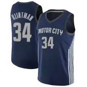 Men's Bobi Klintman Detroit Pistons Navy Jersey - City Edition - Swingman
