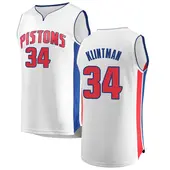 Men's Bobi Klintman Detroit Pistons White Jersey - Association Edition - Fast Break