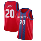 Men's Chaz Lanier Detroit Pistons Red 2019/20 Finished Jersey - City Edition - Swingman