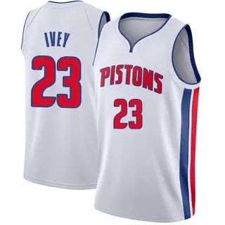 Men's Jaden Ivey Detroit Pistons White Jersey - Association Edition - Swingman