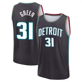 Men's Javonte Green Detroit Pistons Green Charcoal 2025/26 City Edition Jersey - Fast Break