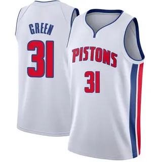 Men's Javonte Green Detroit Pistons White Jersey - Association Edition - Swingman