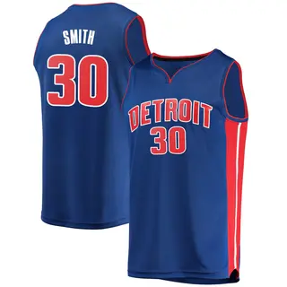 Men's Joe Smith Detroit Pistons Blue Jersey - Icon Edition - Fast Break