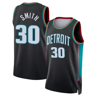 Men's Joe Smith Detroit Pistons Charcoal 2025/26 City Edition Jersey - Swingman