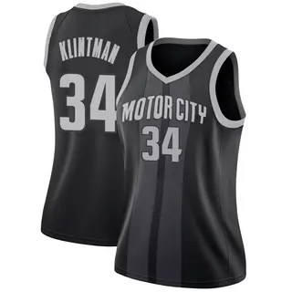 Women's Bobi Klintman Detroit Pistons Black 2018/19 Jersey - City Edition - Swingman