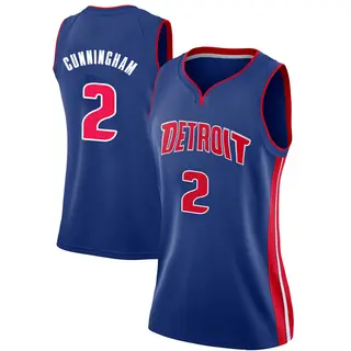 Women's Cade Cunningham Detroit Pistons Blue Jersey - Icon Edition - Swingman