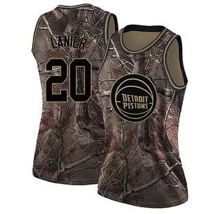 Women's Chaz Lanier Detroit Pistons Camo Realtree Collection Jersey - Swingman