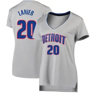 Women's Chaz Lanier Detroit Pistons Silver Jersey - Statement Edition - Fast Break