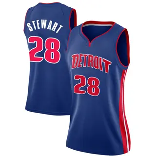 Women's Isaiah Stewart Detroit Pistons Blue Jersey - Icon Edition - Swingman