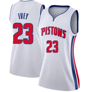 Women's Jaden Ivey Detroit Pistons White Jersey - Association Edition - Swingman