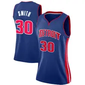 Women's Joe Smith Detroit Pistons Blue Jersey - Icon Edition - Swingman