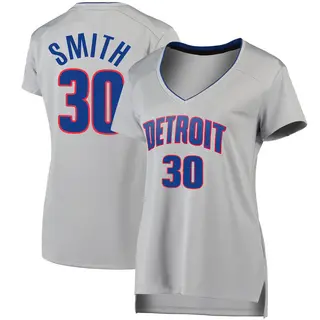Women's Joe Smith Detroit Pistons Silver Jersey - Statement Edition - Fast Break