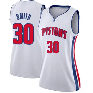 Women's Joe Smith Detroit Pistons White Jersey - Association Edition - Swingman