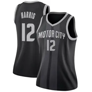 Women's Tobias Harris Detroit Pistons Black 2018/19 Jersey - City Edition - Swingman