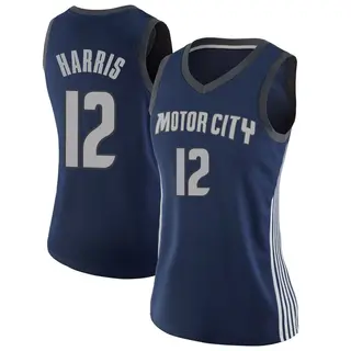Women's Tobias Harris Detroit Pistons Navy Jersey - City Edition - Swingman