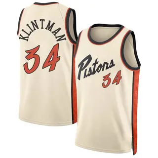 Youth Bobi Klintman Detroit Pistons Tan 2024/25 City Edition Jersey - Swingman