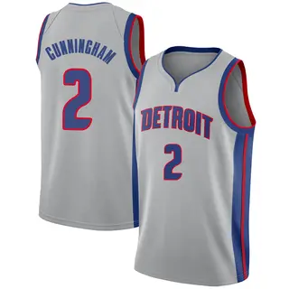 Youth Cade Cunningham Detroit Pistons Silver Jersey - Statement Edition - Swingman