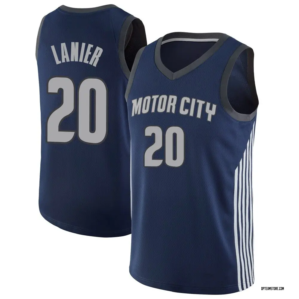 Youth Chaz Lanier Detroit Pistons Navy Jersey - City Edition - Swingman
