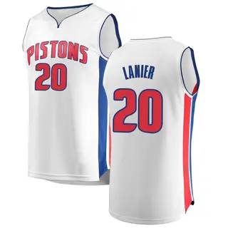 Youth Chaz Lanier Detroit Pistons White Jersey - Association Edition - Fast Break