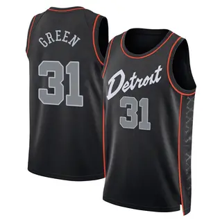 Youth Javonte Green Detroit Pistons Green Black 2023/24 City Edition Jersey - Swingman